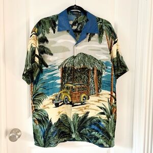 Ferugini Blue Tropical Shirt